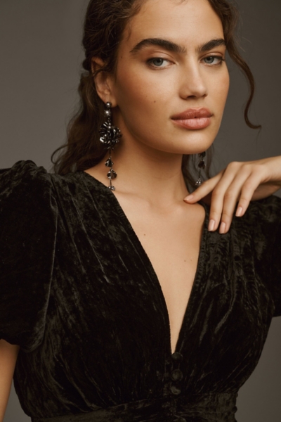 The Katerina Button-Front Dress: Velvet Edition | Nuuly