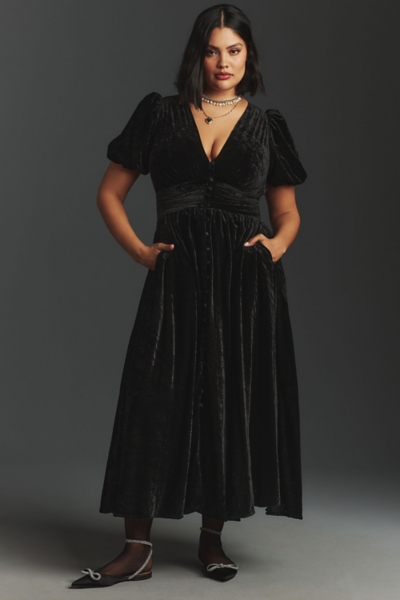 The Katerina Button-Front Dress: Velvet Edition | Nuuly