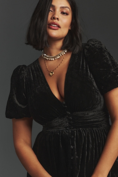The Katerina Button-Front Dress: Velvet Edition | Nuuly