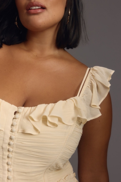 Corset Tiered Lace Ruffle Dress | Nuuly