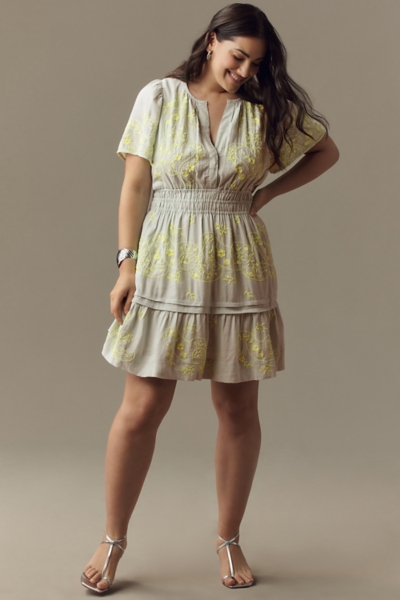 The Somerset Mini Dress: Embroidered Linen Edition