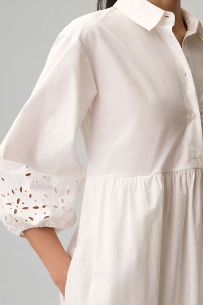 The Bettina Tiered Shirt Dress: Eyelet Edition | Nuuly