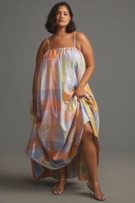 Sleeveless Plaid Tent Maxi Dress Nuuly