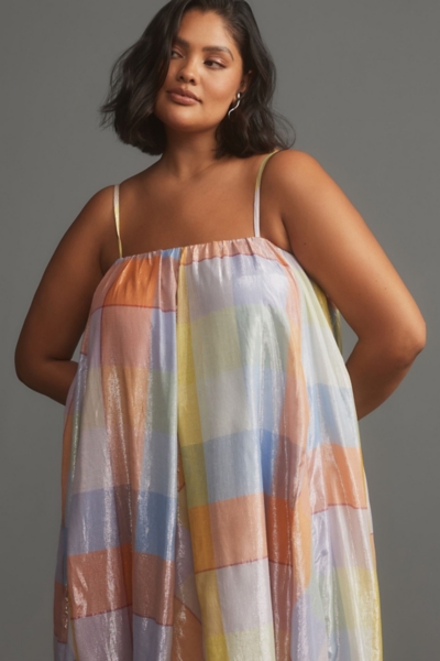 Sleeveless Plaid Tent Maxi Dress | Nuuly