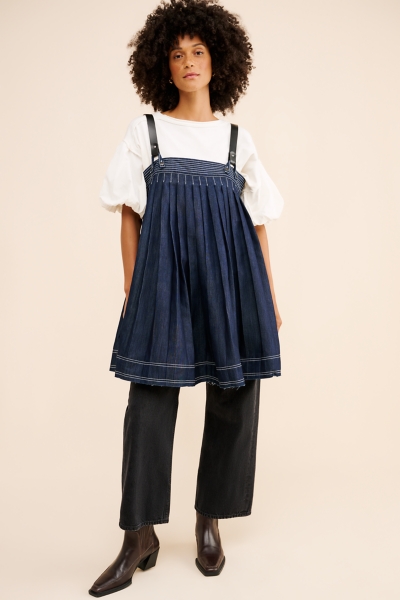 white christmas dresses Aura Denim Babydoll Dress Small