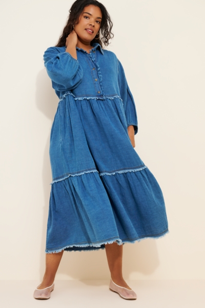 IENA MADISONBLUE リボンディティール　デニムブラウス リボンディテールデニムブラウス - デニムブルー - レディース | H&M JP