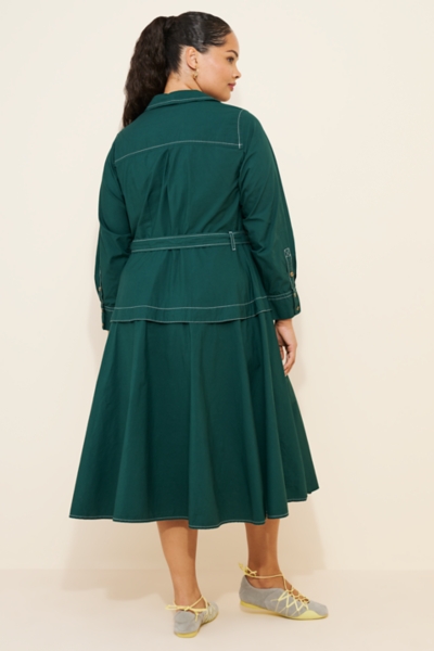 Long-Sleeve Front-Zip Midi Dress | Nuuly