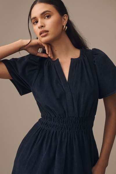 knee length dresses for ladies Michelle Maxi V-Neck Corduroy Dress main image 0