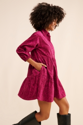 The Bettina Tiered Shirt Dress: Mini Corduroy Edit | Nuuly