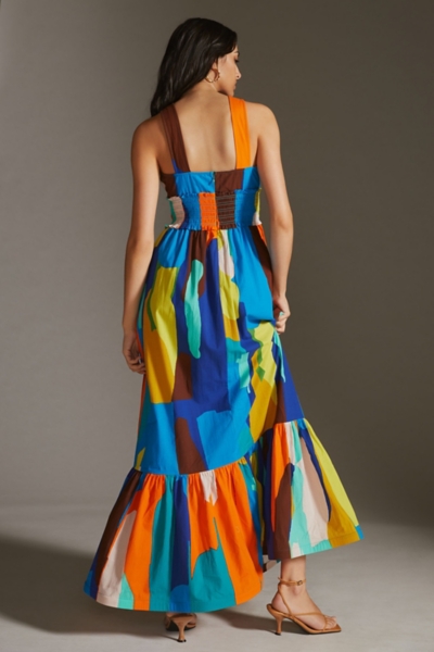 halter top dresses cheap Betsy & Adam Metallic Halter Gown - Jade main image 1