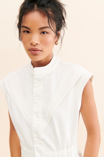 Denim Moto Mini Dress | Nuuly