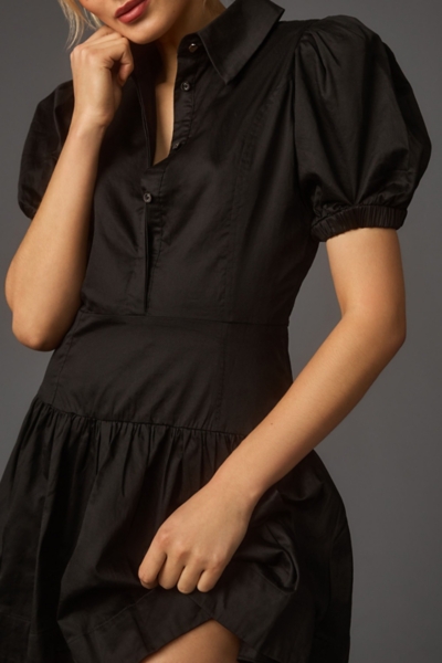 Puff-Sleeve Belted Mini Dress | Nuuly