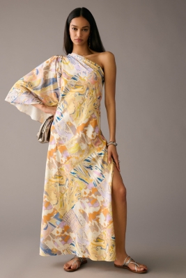 One-Shoulder Printed Dress