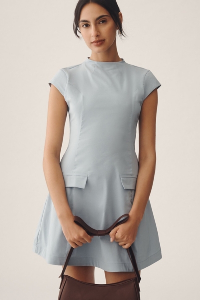 drop waist mini white dress Lana White Drop Waist Mini Dress