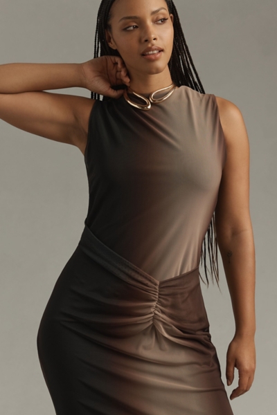 black dress with metallic accents BADDIE BEHAVIOR HOODED MINI DRESS – AKIRA