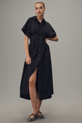 Pleated Open Shirt Dress（ワンピース）｜Her lip to（ハー