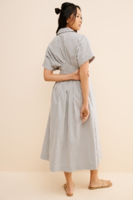 Mixed Print Sleeveless Midi Dress