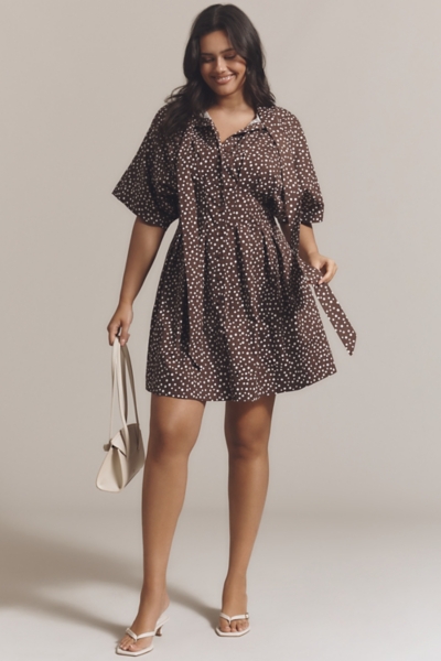 The Tobie Mini Shirt Dress: Tie Neck Edition | Nuuly