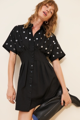 The Tobie Studded Shirt Dress | Nuuly