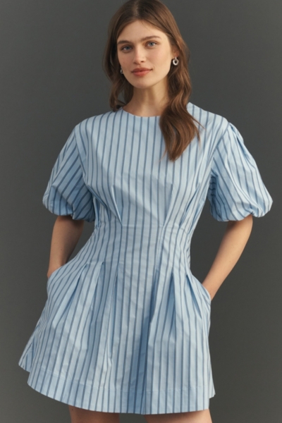 Puff-Sleeve A-Line Mini Dress | Nuuly