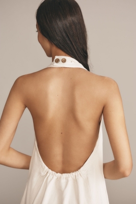 The Caroline Sleeveless Tie-Neck Mini Dress