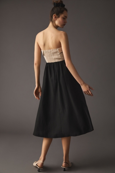 tattered dress Canyon Linen Midi Dress Wheat / L main image 0