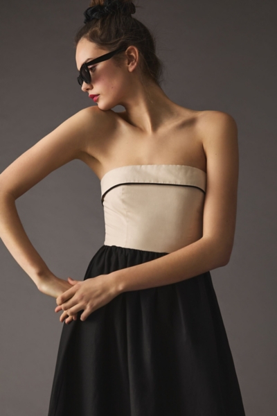 Strapless A-line Linen Dress | Nuuly