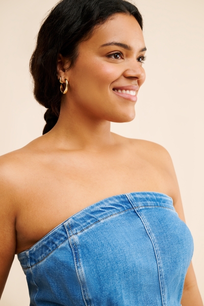The Madi Front-Slit Denim Dress | Nuuly