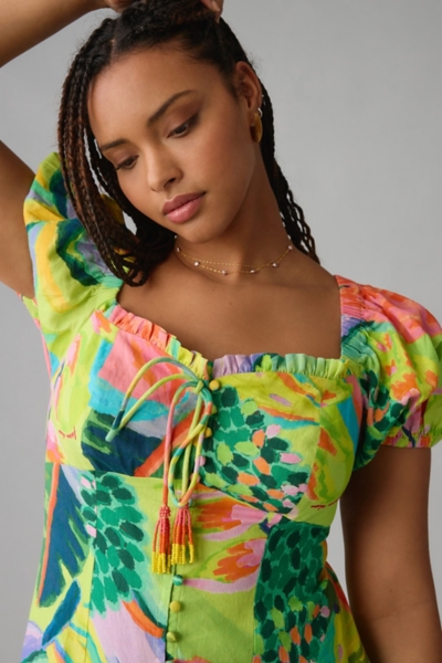Printed Puff-Sleeve Dress | Nuuly