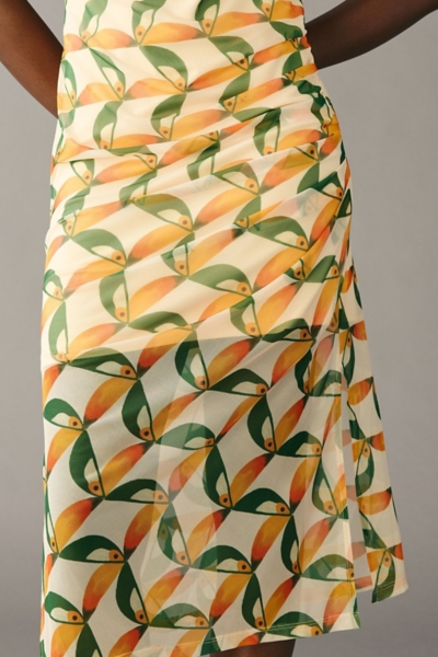 farm rio printed mesh dress Strilitzia printed mesh maxi dress in green - Farm Rio