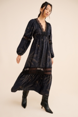 ワンピース FARM RIO Sangallo lace midi dress Farm Rio Lace Tie-Waist Midi-Dress | Saks Fifth Avenue