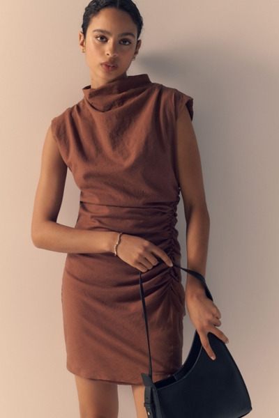 a line square neck mini dress Square Neck Sculpting A-Line Mini Dress