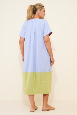 Short-Sleeve Collared Linen Maxi Shirt Dress | Nuuly