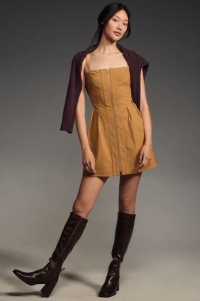 Structured Zip-Front Mini Dress | Nuuly