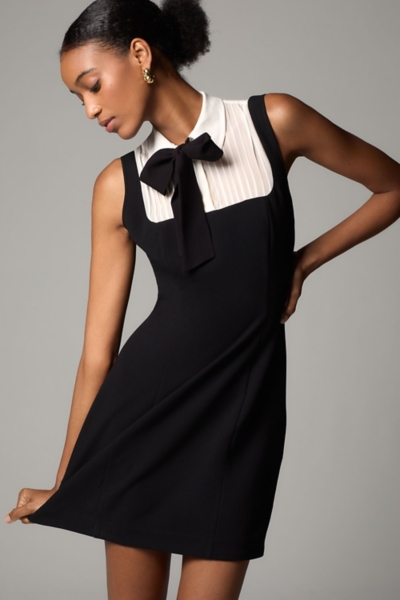 slim fit dress slacks Embroidered Triple Off-white Organza Bow Tie of Navy Blue Cady Evening –  Gattinolli by Marwan