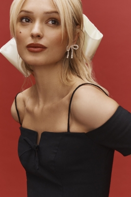 Bow Off-The-Shoulder Mini Dress | Nuuly