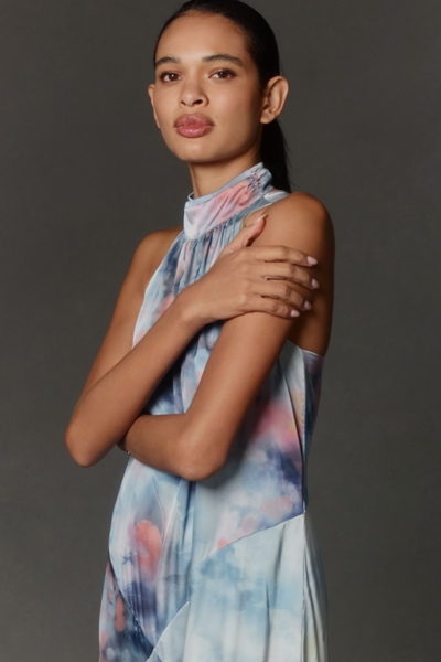 a line midi dress sleeveless Women's All the Energy Pink Multi Stripe Cotton Sleeveless Midi Dress | Size: L main image 1