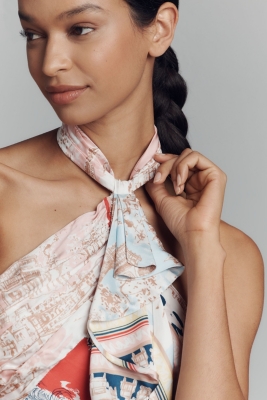 Halter Scarf Mini Dress