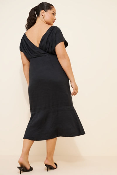 Wrap Back Linen Midi Dress | Nuuly