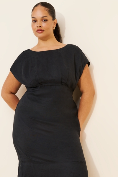 Wrap Back Linen Midi Dress | Nuuly