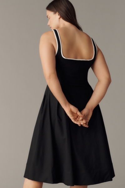 tight prom dresses black The Black Square Neck Flare Sleeve Midi Dress & Reviews - Black - Dresses main image 0
