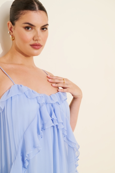 tiered ruffle silk mini dress By Anthropologie Tiered Ruffle Silk Mini Dress