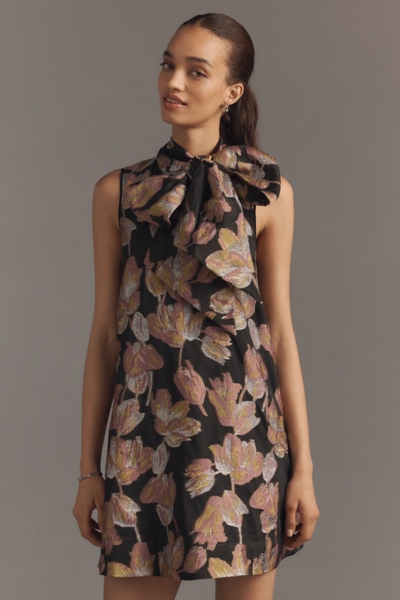 The Caroline Sleeveless Tie-Neck Mini Dress | Nuuly