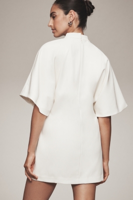 Mock Neck Shift Mini Dress