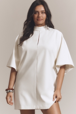 Mock Neck Shift Mini Dress