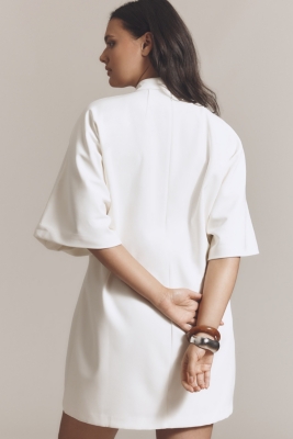 Mock Neck Shift Mini Dress