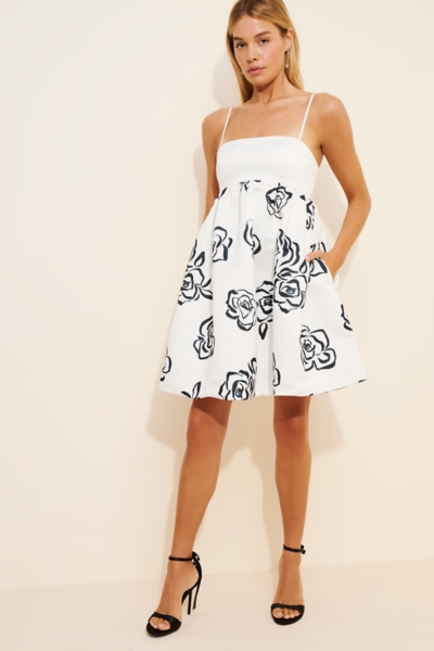 knee length dresses for ladies Sunflower Whimsy Mini Dress Floral