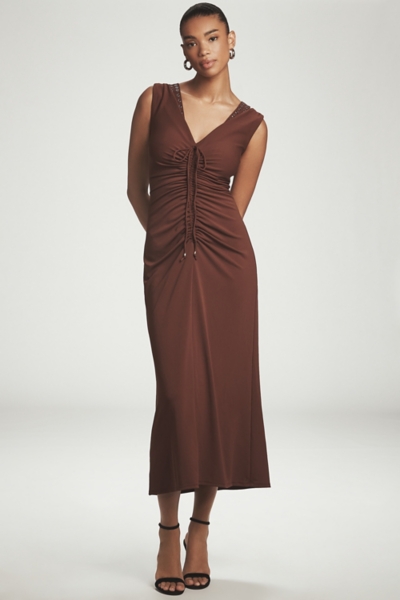 white winter dresses for women Vivianne Dress OOTWV1 Kate Middleton Re-Wears Gorgeous feminine flair from head Color:Burgundy Burnout