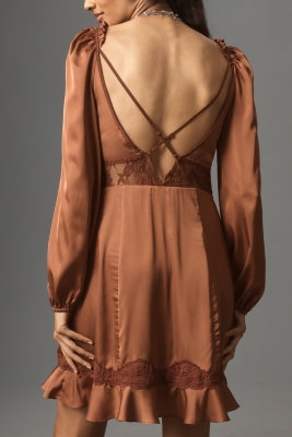Silky Lace Mini Dress