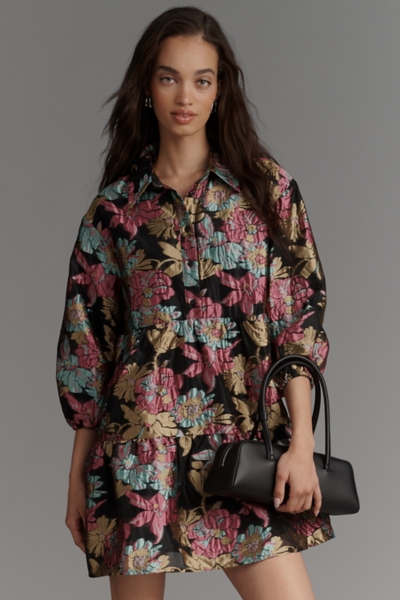 bettina tiered mini shirt dress Maeve The Bettina Corduroy Tiered Mini Shirt Dress by Maeve at MarketFair  Shoppes in Princeton, NJ